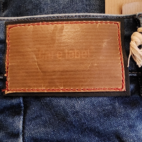 CARE LABEL jeans blue denim pants mid rise faded effect - Picture 10 of 13